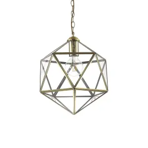 Luminosa Deca 1 Light Ceiling Pendant Burnished Finish, E27