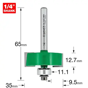 Trend C040 x 1/4 TCT Bearing Guided Rebater 35.0mm