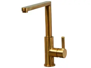 Liquida W25BR 360 Degree Swivel Spout Brushed Brass Kitchen Mixer Tap