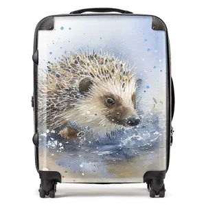 Hedgehog Watercolour Suitcase - Large