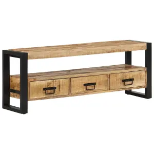 Berkfield TV Cabinet 120x30x45 cm Solid Wood Mango