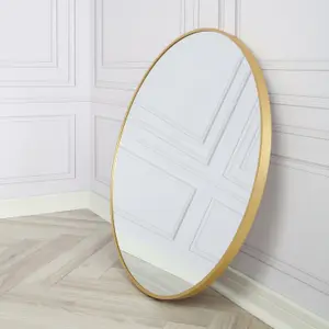 Pandora - Round Wall Mirror - 80x80 cm (Gold)