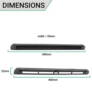 EAI Trickle Window Slot Vent Easy Fitting Inside & Out - 400mm - 3180mm²EA - Black