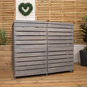 Pack of 4 Grey Washed Back Panels Only For SA BINS3 Double Bin Storage