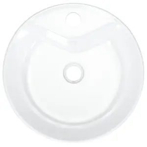 Wash Basin White 40x14.5 cm Ceramic Round