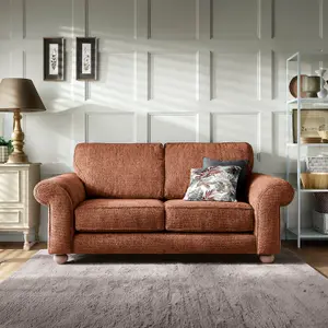 Ingrid 2 Seater Sofa in Burnt Orange