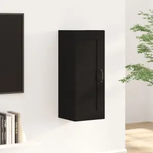 Berkfield Hanging Cabinet Black 35x34x90 cm Engineered Wood