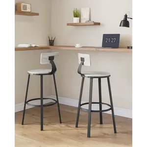 Shakir Counter Stool (Set of 2) White/Black