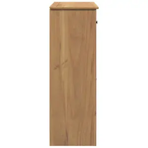 Berkfield Shoe Cabinet Panama 80x40x114 cm Solid Wood Pine