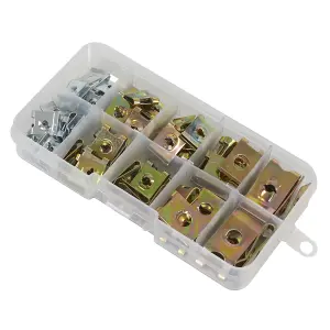 Sealey Spire Nut Assortment 74 Pieces Multipurpose With Storage Case AB074SN