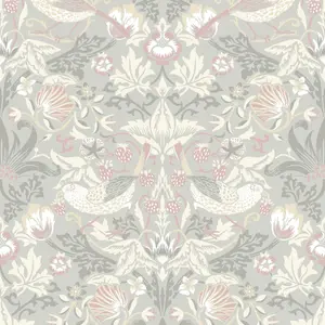 Galerie Arts and Crafts Grey Patterned Wallpaper