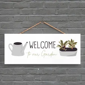 Garden Welcome To Our Garden Signs and Plaques