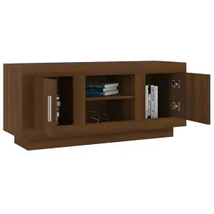 Berkfield TV Cabinet Brown Oak 102x35x45 cm Engineered Wood