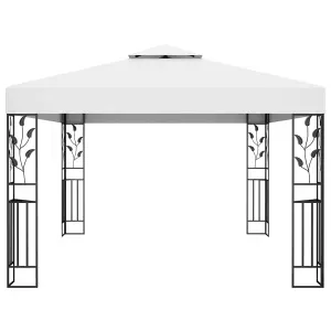 Berkfield Gazebo with Double Roof 3x4 m White