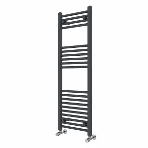 Right Radiators 1200x400 mm Straight Heated Towel Rail Radiator Bathroom Ladder Warmer Anthracite