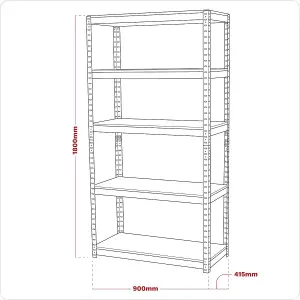 Sealey Racking Unit with 5 Shelves 500kg Capacity Per Level AP6500