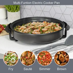 Quest 35500 40cm Multi-Function Electric Cooker Pan with Lid