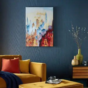 City Of Dreams Handpainted Printed Canvas Cityscape Wall Art