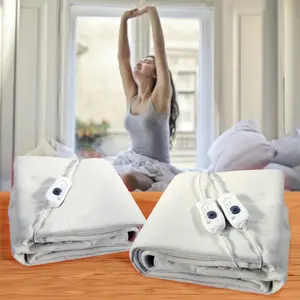 Single Electric Blanket 60Cm X 120Cm Under Bed Warm Night Machine Washable Heated Automatic Overheat Protection