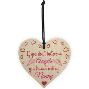 Red Ocean My Sister An Nanny Wooden Hanging Heart Cute Love Plaque