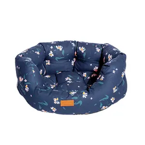 Floral Cotton Pet Bed Small (24cm H x 46cm W x 42cm D)