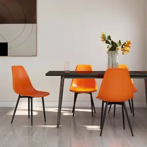 Berkfield Dining Chairs 4 pcs Orange PP