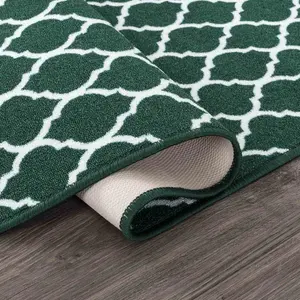 Vasta Non-Slip Indoor Outdoor Door Mat Green / Rectangle 160 x 220 cm