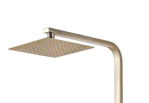 Keenware KBS-204 Bondi Midas Square Overhead Shower System: Brushed Brass