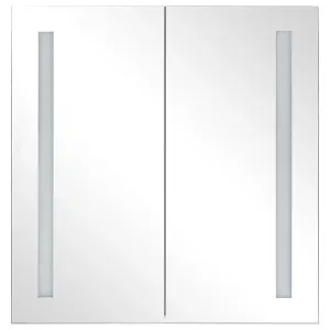 Berkfield LED Bathroom Mirror Cabinet 62x14x60 cm