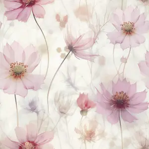 Muriva Lissa Flowers Pink Wallpaper Floral Petals Glamorous Feature Wall