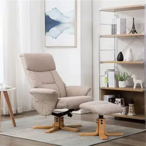 Dunelm Whitham Swivel Recliner Chair, Industrial, Natural Whitham, Textured Weave Fabric