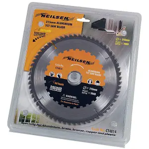 215mm 60 tooth TCT Circular Saw Blade. Cuts Aluminium & More  (Neilsen CT4814)