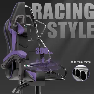 E-Sports Swivel Chair and RGB Lighting Gaming Deskfor Gamer Workstation