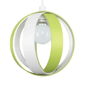 ValueLights J90 Green Modern Fabric Globe Ceiling Pendant Light Shade