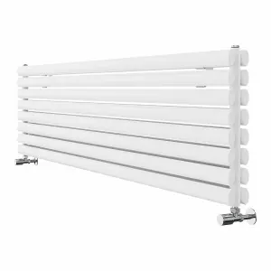 Right Radiators 1800x472 mm Horizontal Vertical Oval Column Radiator Double Panel Rads White