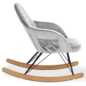 Dahlia Rocking Chair with Grey Velvet