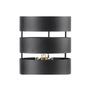 Luminosa Ulisse Cylindrical Table Lamp, Black