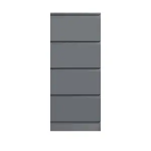 4 Drawer Chest Of Drawers Dark Grey Bedroom Furniture