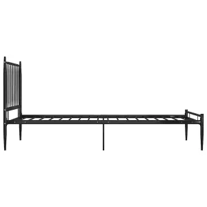 Berkfield Bed Frame Black Metal 90x200 cm