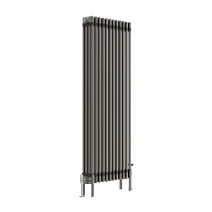 Right Radiators 1500x560 mm Vertical Traditional 4 Column Cast Iron Style Radiator Raw Metal