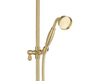 Keenware Modern Edwardian Ludgate Shower System: Brushed Brass