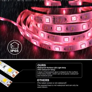 RGB LED STRIP LIGHTS,5M,Color changing by remote and app control