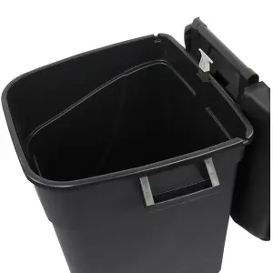 120 Litre Wheelie Bin with Foot Pedal - Black Lid