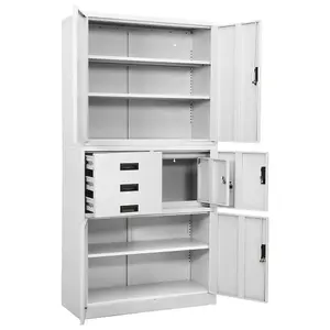 Berkfield Office Cabinet White 90x40x180 cm Steel