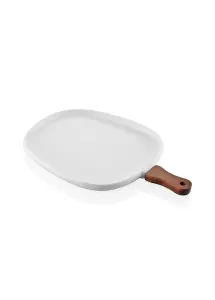 Rozi Woody Collection Porcelain Serving Board - 38 x 25 cm