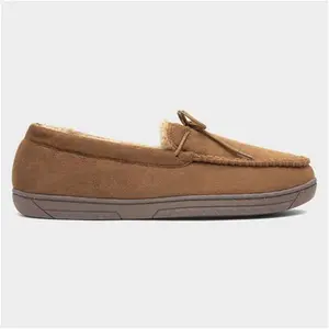 The Slipper Company Oscar Mens Tan Moccasin - Size 9 - Mens Slippers Moccasin