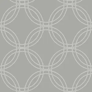 Superfresco Easy Serpentine Geometric Grey Wallpaper