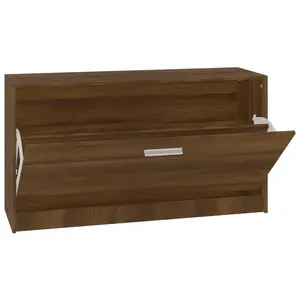 Berkfield Shoe Bench Brown Oak 80x24x45 cm Engineered Wood