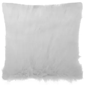 Set of 2 Cushions DAISY Faux Fur 45 x 45 cm Solid Light Beige