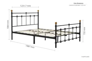 Birlea Atlas Small Double Bed Frame In Black